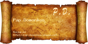 Pap Domonkos névjegykártya