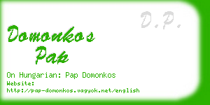 domonkos pap business card